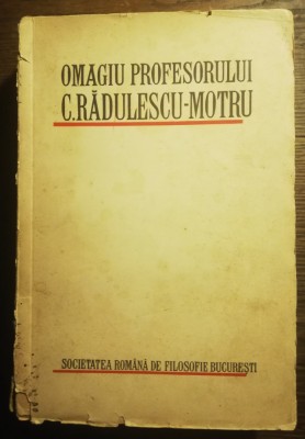 Omagiu profesorului C. Radulescu-Motru foto