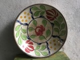Castron mare din faianta sec XIX sau inceput de sec XX model deosebit cu flori piesa de colectie !
