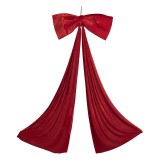 Cumpara ieftin Fundita Craciun textil rosu 120x12x300 cm
