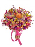 Buchet de Flori Mic Personalizabil cu Plante Uscate (Roz), Eventissimi&reg;