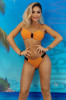 LIV602RR-1919 Costum de baie in 2 piese model cu bulinute, S