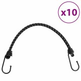 vidaXL Corzi elastice cu benzi reflectorizante/c&acirc;rlige 10 buc. 46 cm