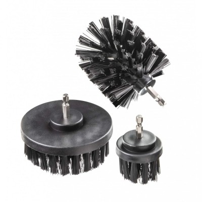 Set 3 perii de curatat pentru bormasina, prindere HEX 1/4, RPT, 170113 foto