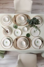 Keramika Set de vesela - Bronze Palmiye - 24 bucăți - 6 persoane - Stoneware foto