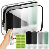 Set recipiente voiaj Trizand 4x90 ml cu borseta transparenta TSA