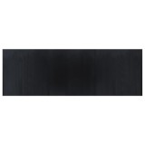 Cumpara ieftin Covor dreptunghiular, negru, 100x300 cm, bambus