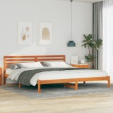 VidaXL Cadru de pat Maro ceruit 180 x 210 cm Lemn de brad solid