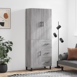 Cumpara ieftin Dulap &icirc;nalt, gri sonoma, 69,5x34x180 cm, lemn compozit