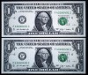 110 USA SUA 2X1 DOLLAR 2009 SERII CONSECUTIVE SR. 491-492 AUNC/UNC