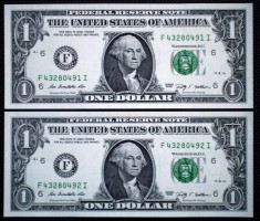 110 USA SUA 2X1 DOLLAR 2009 SERII CONSECUTIVE SR. 491-492 AUNC/UNC