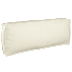 vidaXL Pernă pentru spătar din paleți cu pernă Crem 120 x 40 x 12 cm 42001540