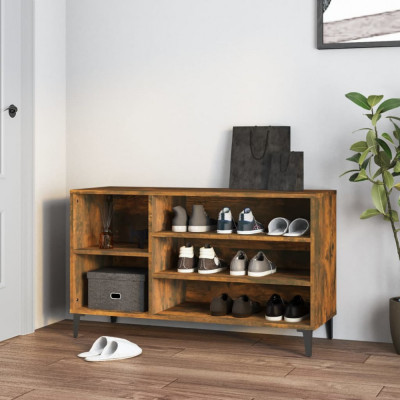 Gossi pantofar, stejar fumuriu, 102x36x60 cm, lemn prelucrat foto