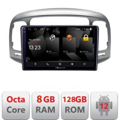 Navigatie HHyundai Accent 2006-2012 5960Pro-ACCENT Android Octa Core Qualcomm 2K Qled 8+128 DTS DSP 360 4G Optical CarStore Technology foto