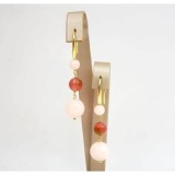 Cumpara ieftin Cercei Dream din jad roz și cuarț