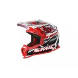 Casca enduro SMK ALLTERRA TRIBOU, Negru-Rosu, Marimea M