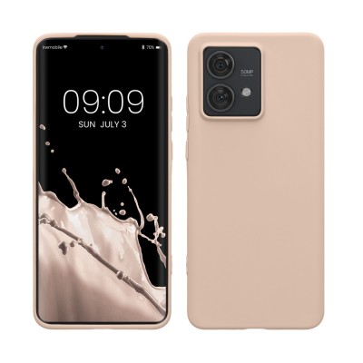 Husa Kwmobile pentru Motorola Edge 40 Neo, Crem, Silicon, KWM000022NU005C foto
