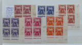 1946-1953-Franta-Timbre taxe-Mi=82,84,86 la 89-Bl4-MNH, Nestampilat