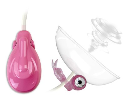 Pompa Automata Clitoris Intimate Cup, 10 Viteze Vibratii, TPR, Roz foto