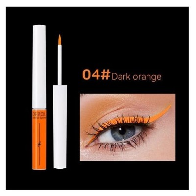 Tus de ochi colorat, Derol, Eyeliner lichid, 04 Dark Orange, 4 ml foto