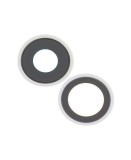 Geam Camera Set iPhone 16 , iPhone 16 Plus Alb