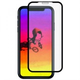 Folie Protectie Ecran Mr. Monkey Glass pentru Apple iPhone XR, Sticla securizata, Full Face, Full Glue, Strong Matte, Neagra