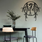 Decoratiune de perete, Sirayet, metal, 45 x 44 cm, negru, Enzo