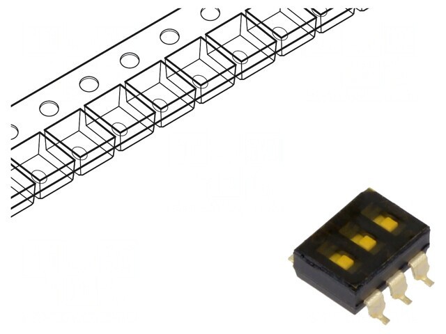 Comutator DIP-SWITCH SMD 2 Pozitii 24V