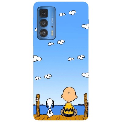 Husa compatibila cu Motorola Edge 20 Lite model Snoopy Contemplating, Silicon, TPU, Viceversa foto