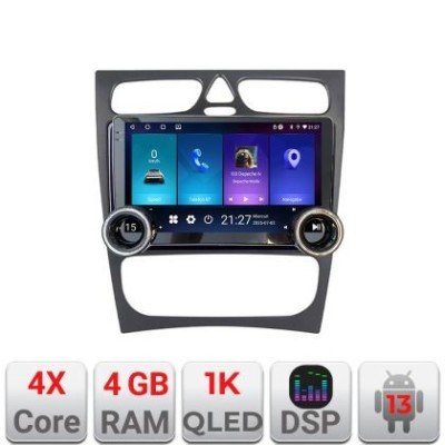 Navigatie Mercedes C W203 2000-2004 Kit-clk Edotec 4+64 10.5 inch Incell 1K android Wifi 5Ghz gps internet Q CarStore Technology foto