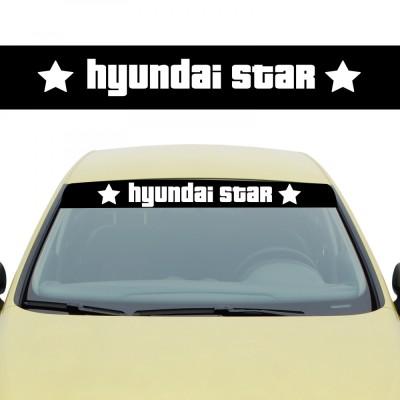 Sticker Parasolar Hyundai Star , Autocolant Parbriz pentru Fanii Hyundai foto