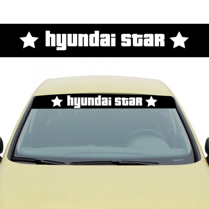 Sticker Parasolar Hyundai Star , Autocolant Parbriz pentru Fanii Hyundai