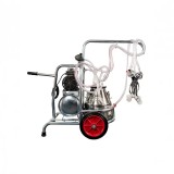 EMT. Aparat de muls oi si capre, un bidon inox 30 litri, 2 posturi, pompa vacuum ulei