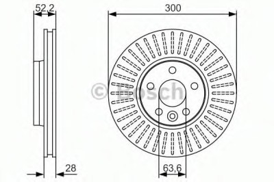 Disc frana VOLVO V60 (2010 - 2016) BOSCH 0 986 479 974 foto