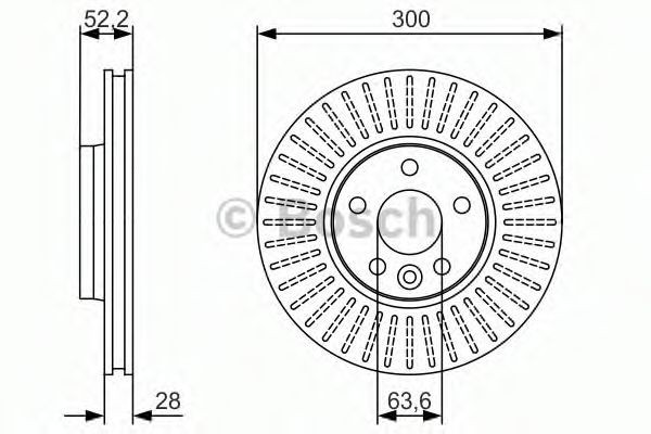 Disc frana VOLVO V60 (2010 - 2016) BOSCH 0 986 479 974