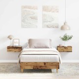 VidaXL Cadru pat fără saltea Lemn vechi 90x190 cm Lemn prelucrat