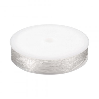 Fir elastic rotund din nylon, diamentru 0,8 mm, 18 m, Transparent foto