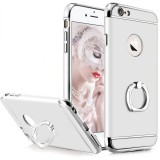 Husa iPhone 8 Plus Elegance Luxury 3in1 Ring Argintiu, protectie socuri, anti-zgarieturi, slim
