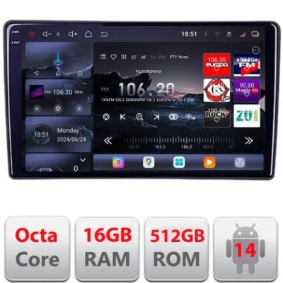 Navigatie Ford Focus C-max S-max Galaxy Mondeo unitati ovale Qled 2K Octa Core 16+512 LTE 4G DSP Wifi 5Ghz android auto carplay radio gps internet kit foto
