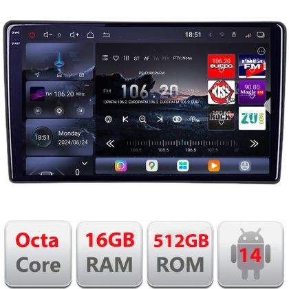 Navigatie Ford Focus C-max S-max Galaxy Mondeo unitati ovale Qled 2K Octa Core 16+512 LTE 4G DSP Wifi 5Ghz android auto carplay radio gps internet kit