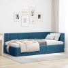 VidaXL Cadru de pat colțar cu headboard albastru 100 x 200 cm Catifea