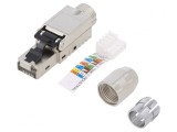 Mufă RJ45 Cat 6a Ecranată 8P8C, Logilink