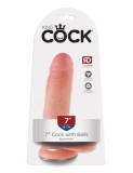 Dildo 7&quot; Cock with Balls, Light