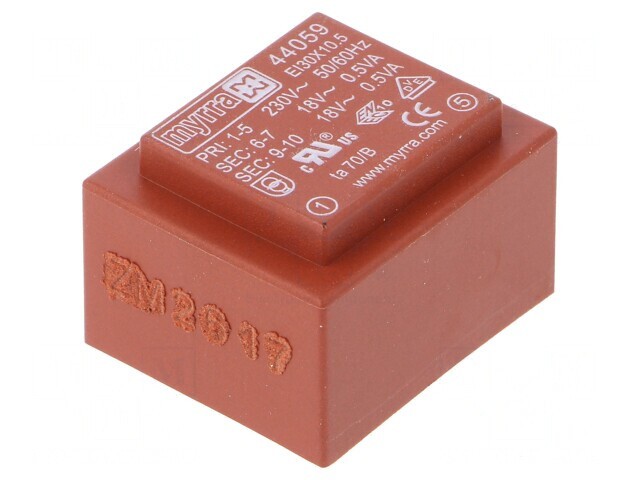 Transformator &Icirc;ncapsulat 1VA 230V 18V PCB