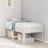 VidaXL Cadru pat fără saltea, alb, 90x190 cm, lemn masiv de pin
