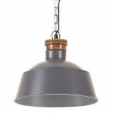 VidaXL Lampă suspendată industrială, gri, 32 cm, E27