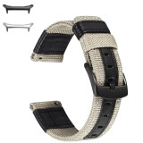 Curea textila, compatibila cu Samsung Galaxy Watch Ultra, Black Beige
