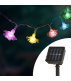 Instalatie Solara Craciun LED Floare, 2.3m, 20 LED Multicolor, IP44, Family Decor - Decoratiune Pom Gradina