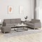 vidaXL Set de canapea cu perne, 3 piese, gri taupe, material textil 3202133