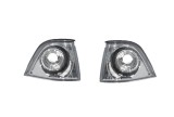 Set lampa semnalizare fata BMW Seria 3 (E36), 12.1990-03.2000, model CABRIO, COUPE, Taiwan, partea stanga+dreapta, transparent, argintiu; tuning;