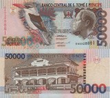 SAO TOME SI PRINCIPE █ bancnota █ 50000 Dobras █ 1996 █ P-68a █ 1 FIR DE SIGURANTA █ UNC █ necirculata